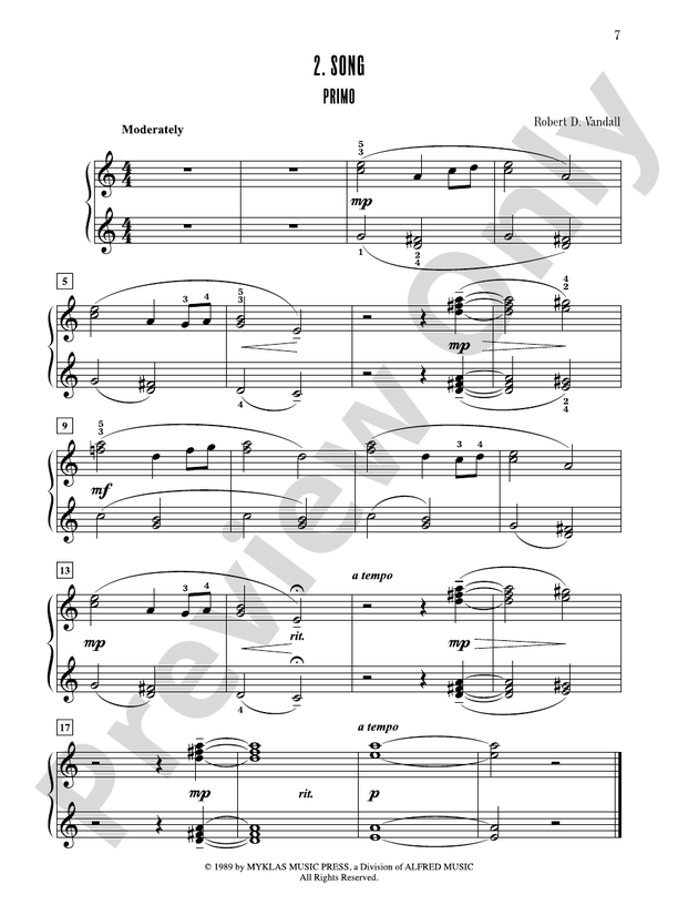 Contest Winners for Two, Book 3: 9 Original Piano Duets from the Alfred, Belwin, and Myklas Libraries - 1 Piano, 4 Hands (Digital Download)