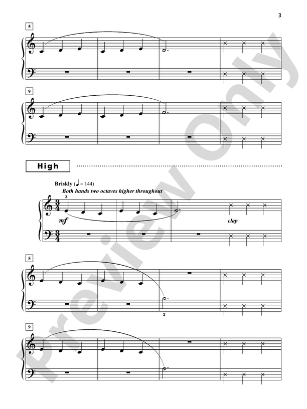 Grand Trios for Piano, Book 1: 4 Early Elementary Pieces for One Piano, Six Hands  (Digital Download)