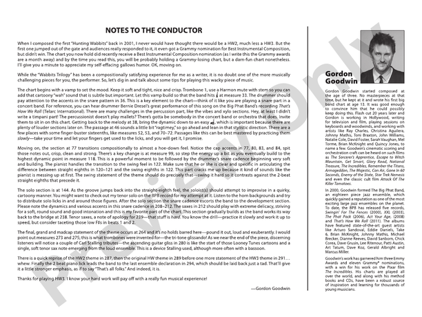 Hunting Wabbits 3 (Get Off My Lawn) – Jazz Ensemble Conductor Score & Parts (Digital Download)