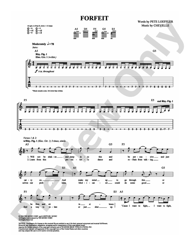 Forfeit - Guitar TAB (Digital Download)