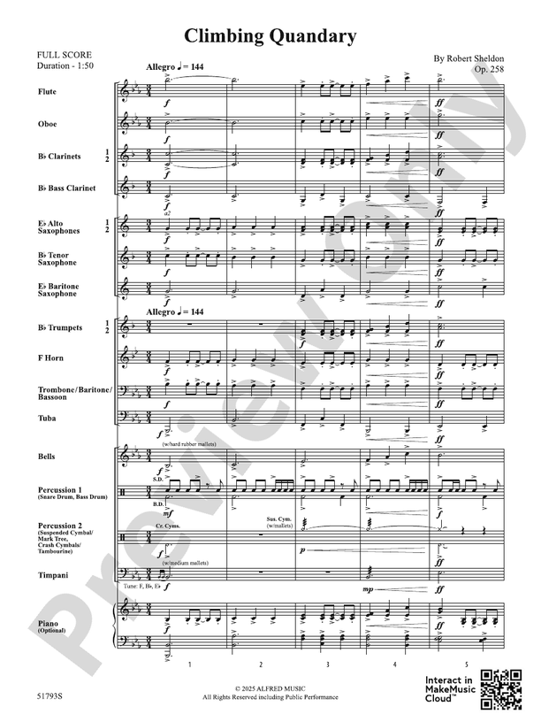 Climbing Quandary - Concert Band Conductor Score & Parts(Digital Download)