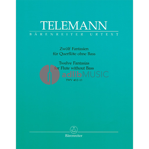 Telemann - 12 Fantasies TWV40:2-13 - Flute Solo Barenreiter BA2971