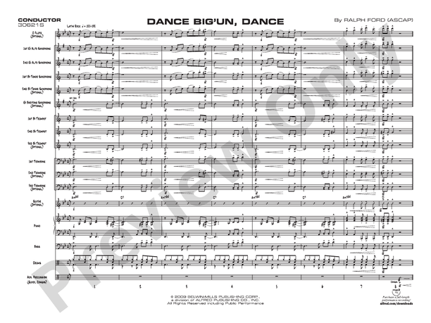 Dance Big'un Dance - Jazz Ensemble Conductor Score & Parts(Digital Download)