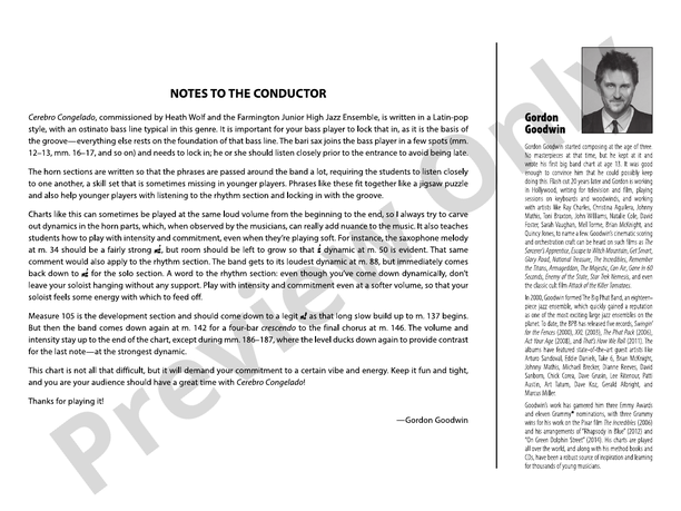 Cerebro Congelado – Jazz Ensemble Conductor Score & Parts (Digital Download)