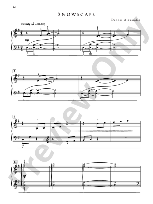 Snowscape - Piano Solo (Digital Download)