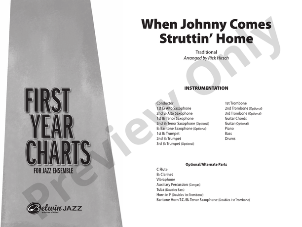 When Johnny Comes Struttin' Home – Jazz Ensemble Conductor Score & Parts (Digital Download)