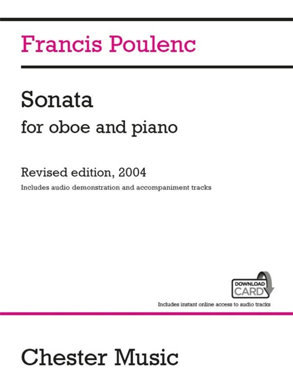 Poulenc - Sonata - Oboe/Piano Accompaniment Audio Edition Chester CH83567