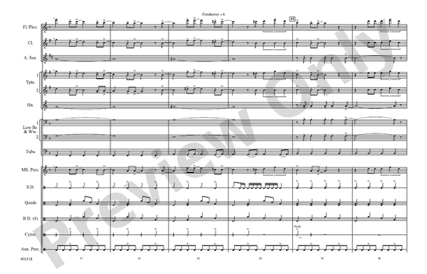 Locked Out of Heaven – Marching Band Conductor Score & Parts (Digital Download)