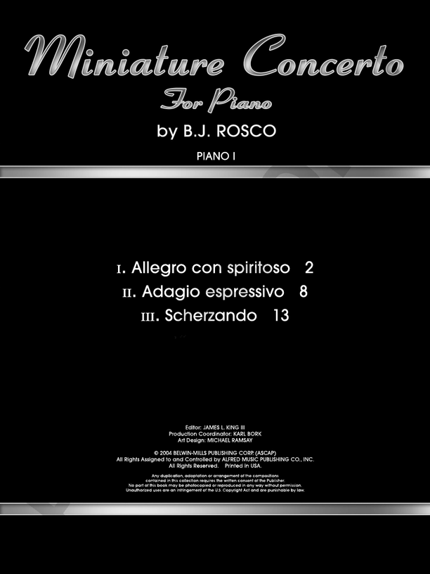 Miniature Concerto - 2 Pianos, 4 Hands (Digital Download)