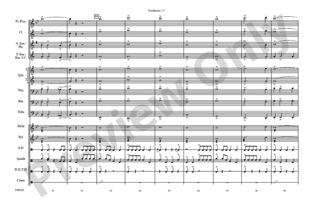 Thunder Canyon – Marching Band Conductor Score & Parts (Digital Download)