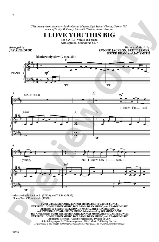 I Love You This Big – SATB Choral Octavo (Digital Download)