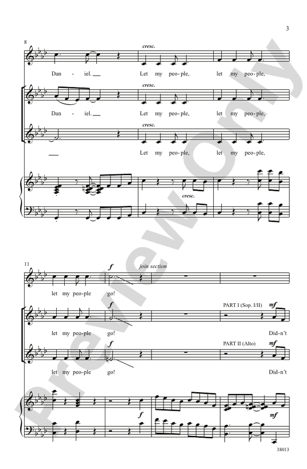 Moses and Daniel – 2-Part / SSA Choral Octavo (Digital Download)