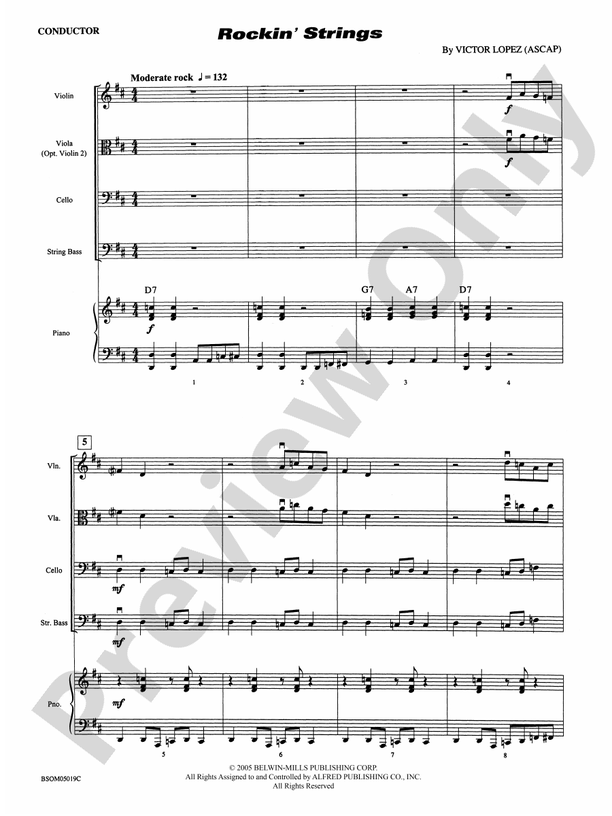 Rockin' Strings – String Orchestra Conductor Score & Parts (Digital Download)