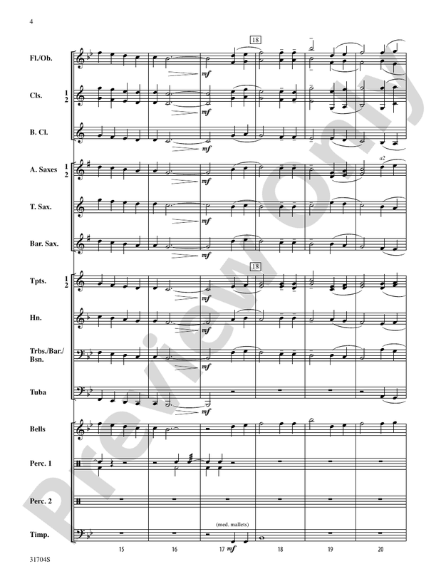 American Song Settings, No. 1 - Concert Band Conductor Score & Parts (Digital Download)