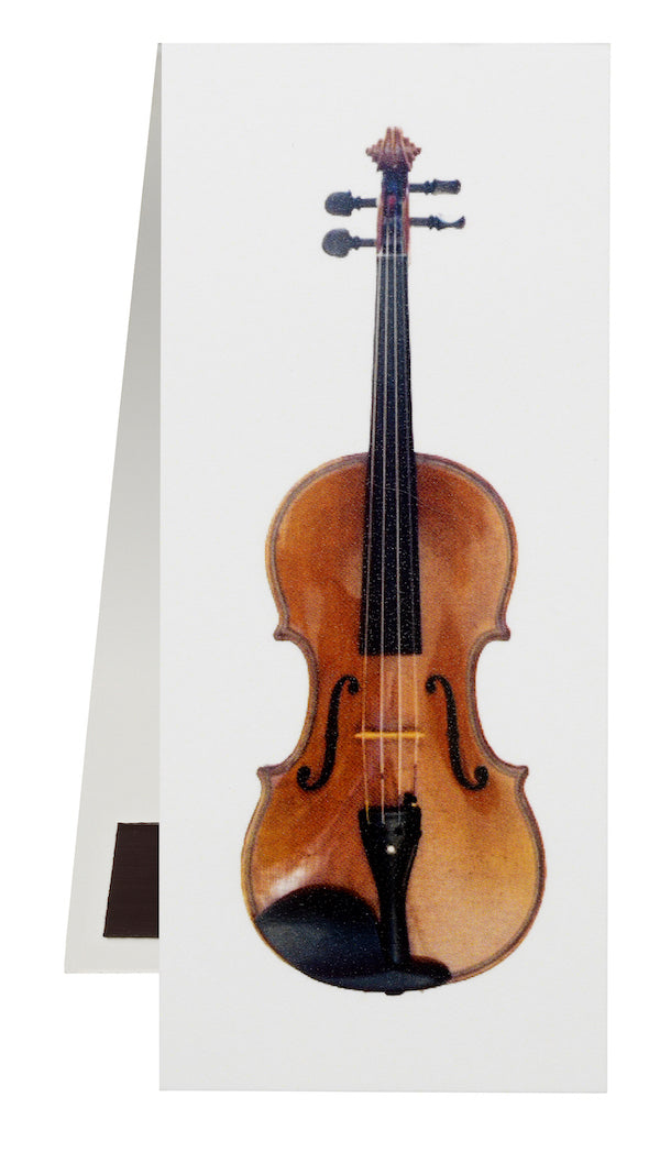Magnetic Bookmark White with a Violin