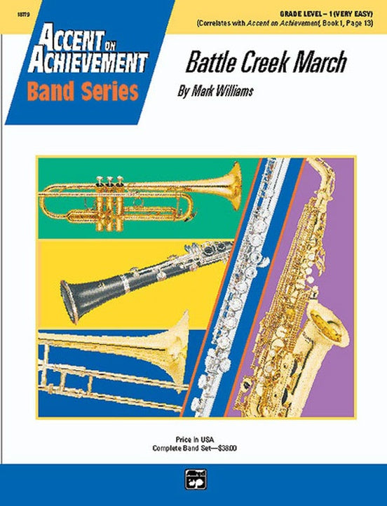 Battle Creek March (Mark Williams) - Concert Band Conductor Score & Parts (Digital Download)