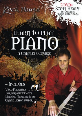 Learn To Play Piano Beginner/Int 2Dvd Set - Beginner/Intermediate Level - Keyboard|Piano Rock House DVD