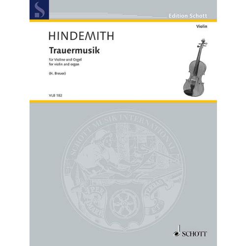 Hindemith - Trauermusik - Violin/Organ Schott VLB182