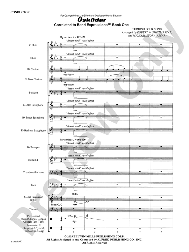 Uskudar - Concert Band Conductor Score & Parts (Digital Download)