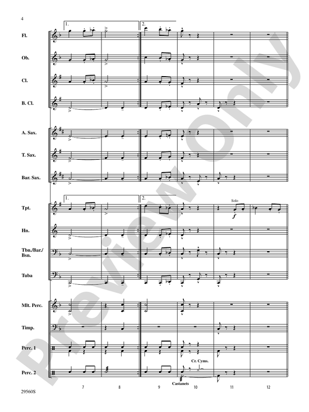 Paso Flamenco - Concert Band Conductor Score & Parts (Digital Download)
