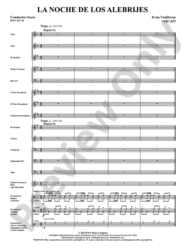 La Noche de los Alebrijes - Concert Band Conductor Score & Parts(Digital Download)