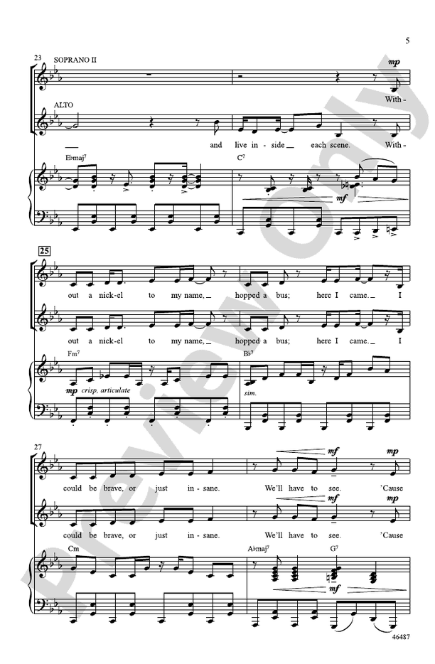 Another Day of Sun – SSA Choral Octavo (Digital Download)