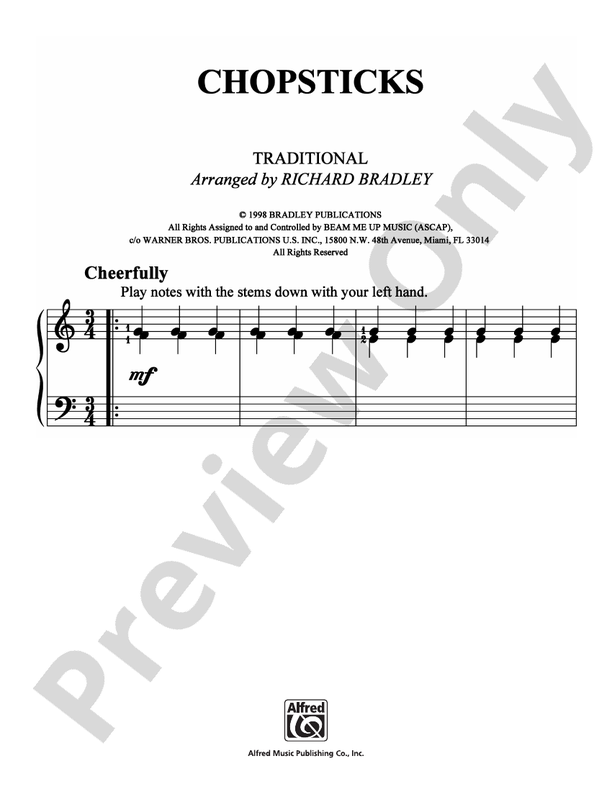 Chopsticks - Arr. Richard Bradley (DSM-PS-0006624) - Easy Piano (Digital Download)