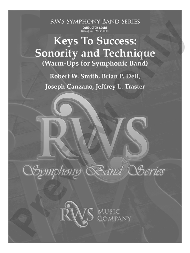 Keys to Success: Sonority and Technique - Warm-Ups for Symphonic Band - Concert Band Conductor Score & Parts (Digital Download)
