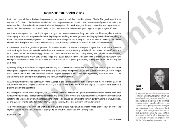 La Almeja Pequena - Jazz Ensemble Conductor Score & Parts(Digital Download)
