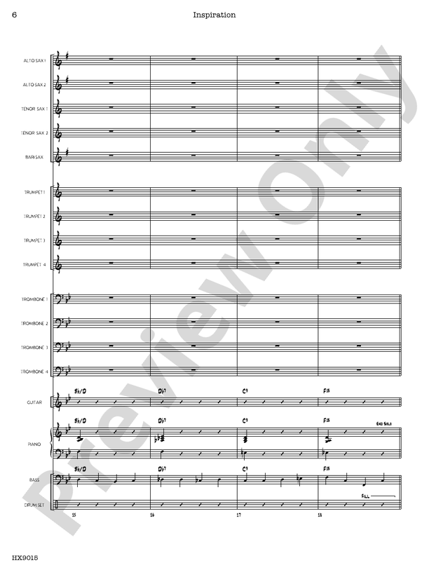 Inspiration – Jazz Ensemble Conductor Score & Parts (Digital Download)