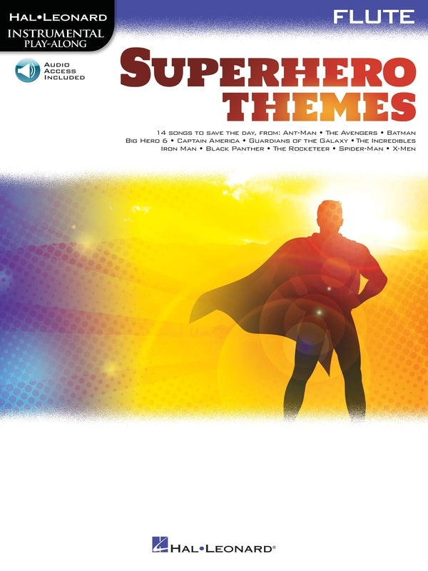 Superhero Themes Instrumental Playalong - Flute/Audio Access Online Hal Leonard 363195
