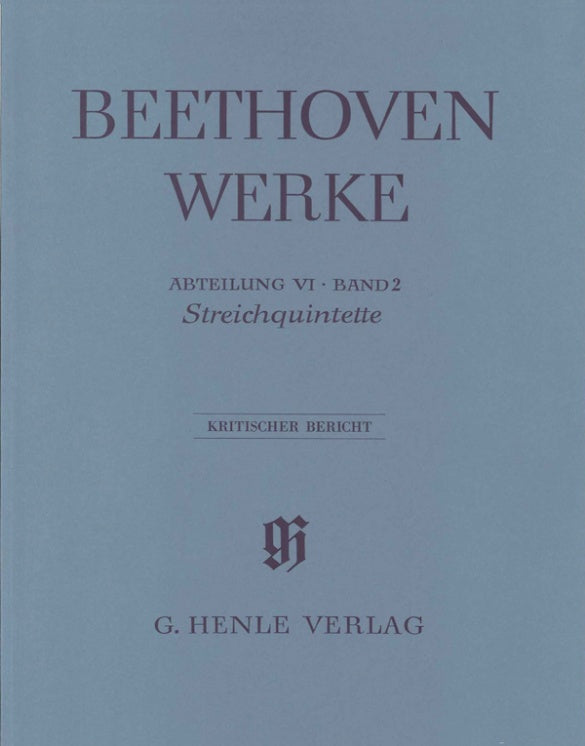 Beethoven - String Quintets - Full Score Henle HN4183