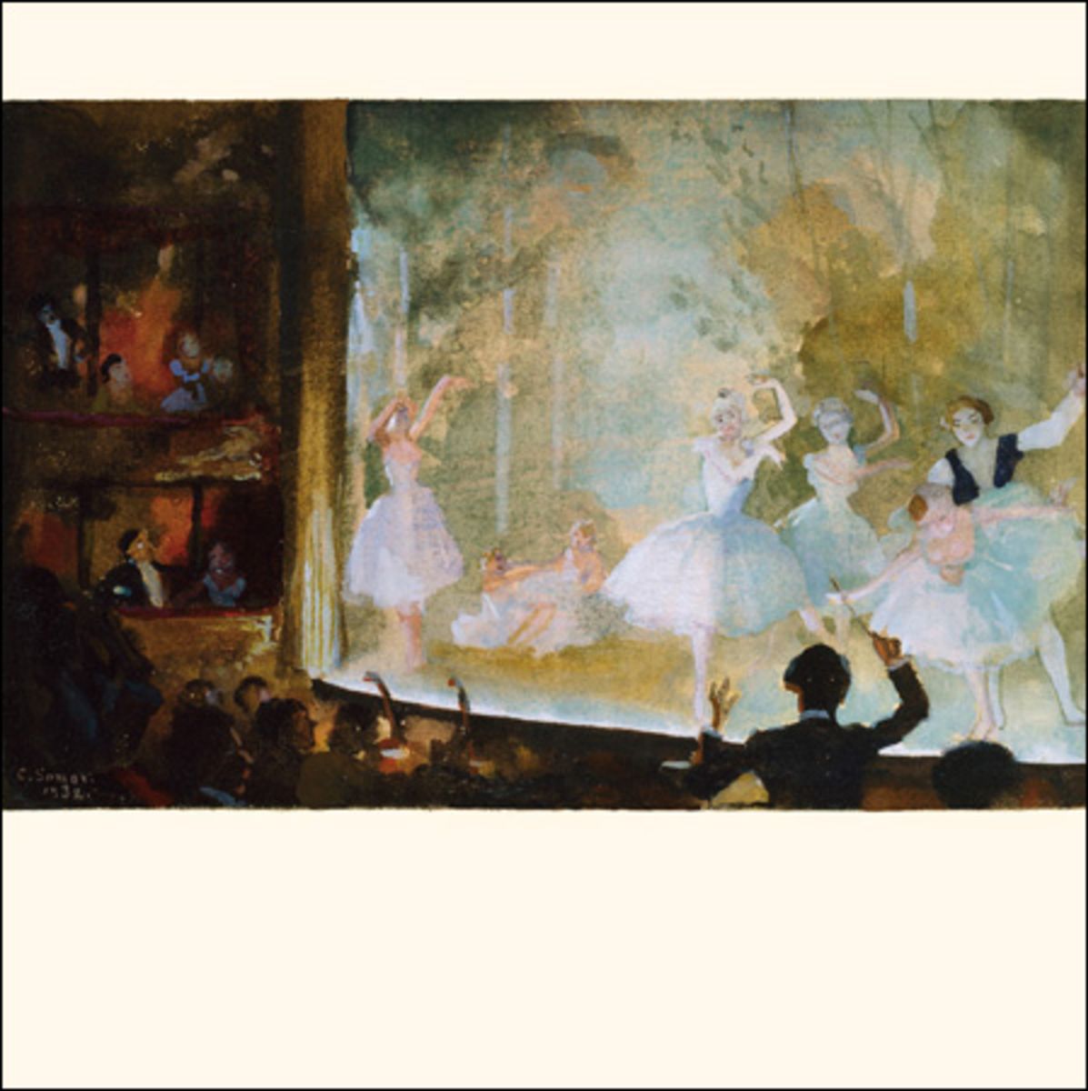 Greeting Card - The Russian Ballet by Konstantin Somov.