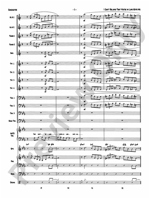 I Can't Believe That You're in Love with Me - Jazz Ensemble Conductor Score & Parts (Digital Download)
