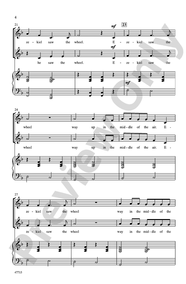 Ezekiel Saw the Wheel – 2-Part Choral Octavo (Digital Download)