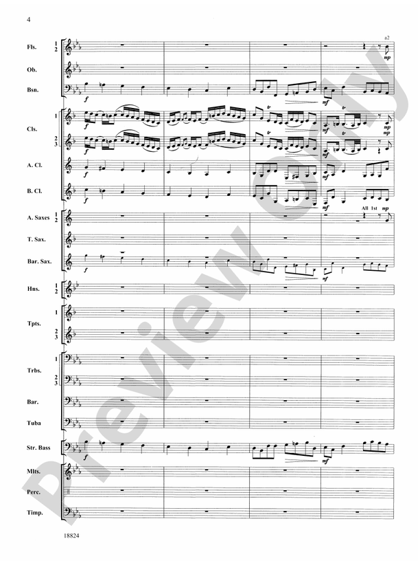 Sleepers Wake - Concert Band Conductor Score & Parts (Digital Download)