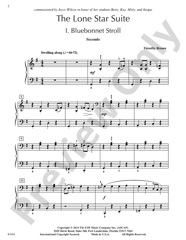 The Lone Star Suite - Piano (Digital Download)