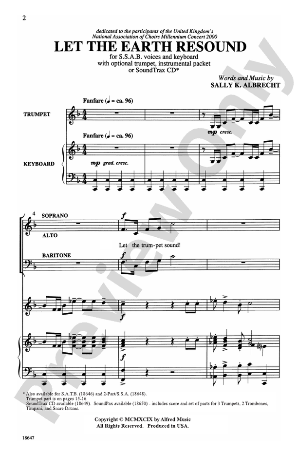 Let the Earth Resound – SSAB Choral Octavo (Digital Download)