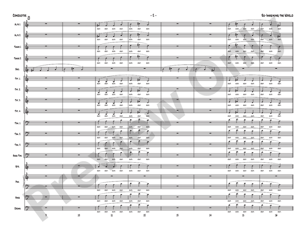 Re-Imagining the World - Jazz Ensemble Conductor Score & Parts (Digital Download)