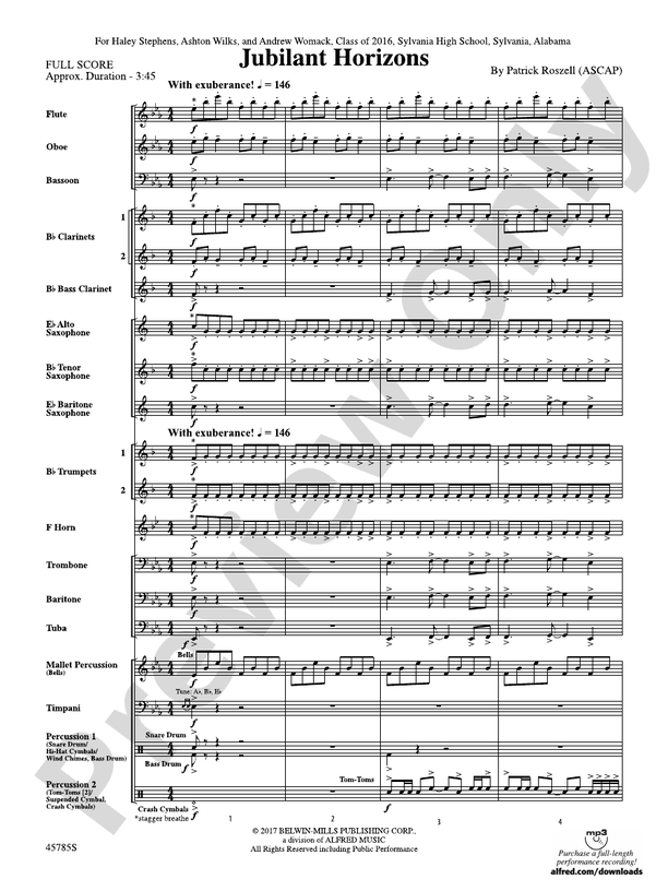 Jubilant Horizons - Concert Band Conductor Score & Parts (Digital Download)
