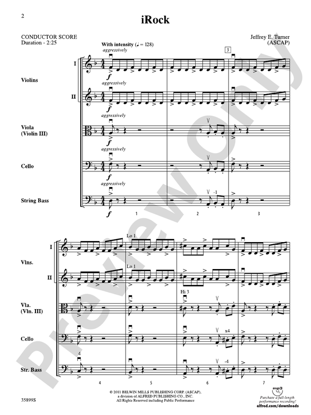 iRock – String Orchestra Conductor Score & Parts (Digital Download)