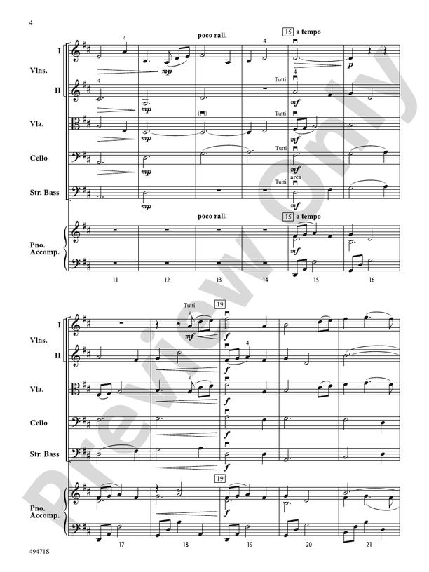 Ruby Mountain Serenade - String Orchestra Conductor Score & Parts (Digital Download)