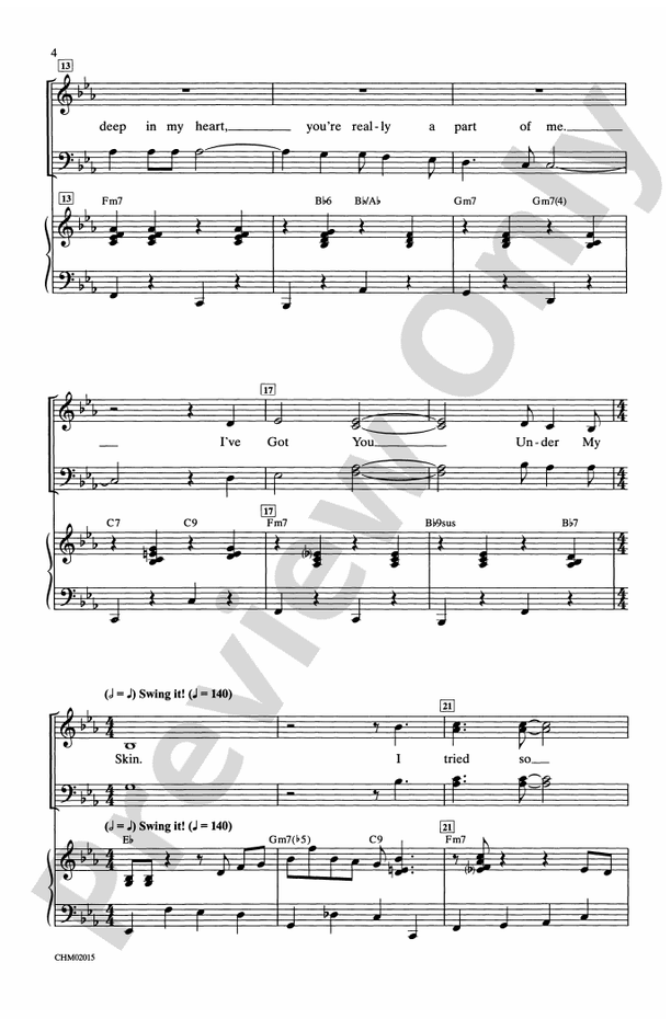 I've Got You Under My Skin – SATB Choral Octavo (Digital Download)