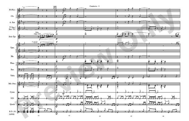 Gonna Fly Now (Theme from Rocky), Arr. Victor López, Anthony M. Falcone – Marching Band Conductor Score & Parts (Digital Download)