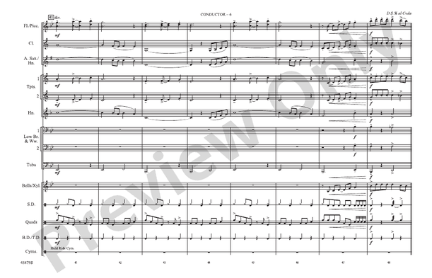 Escape (from Guardians of the Galaxy) – Marching Band Conductor Score & Parts (Digital Download)