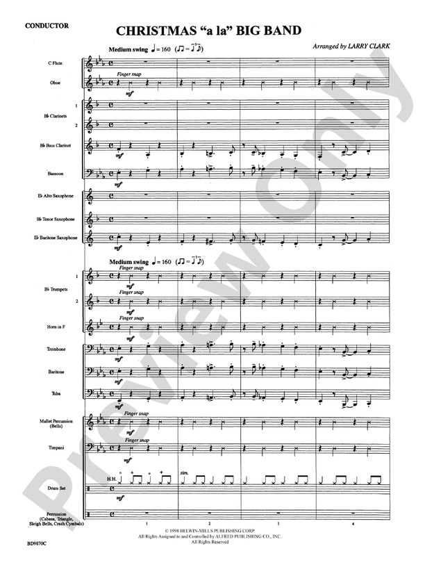 Christmas a la Big Band - Concert Band Conductor Score & Parts (Digital Download)