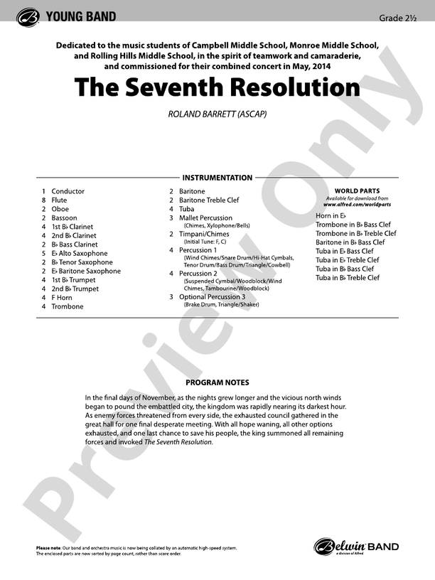 The Sleeping Place of the Stars - Concert Band Conductor Score & Parts (Digital Download)