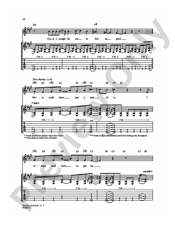 The Root of All Evil - Guitar TAB (Digital Download)