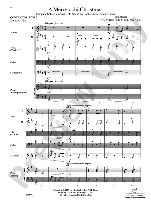 A Merry-achi Christmas – String Orchestra Conductor Score & Parts (Digital Download)