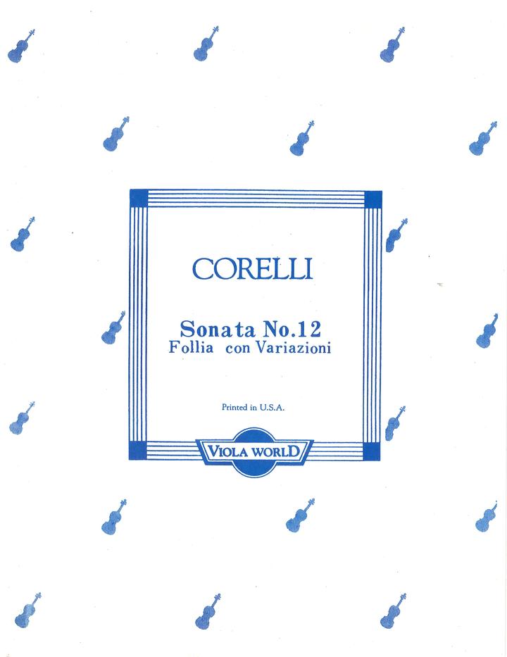 Corelli - Sonata Op5/22 La Folia - Viola/Piano Accompaniment arranged by Arnold Viola World VWP000010
